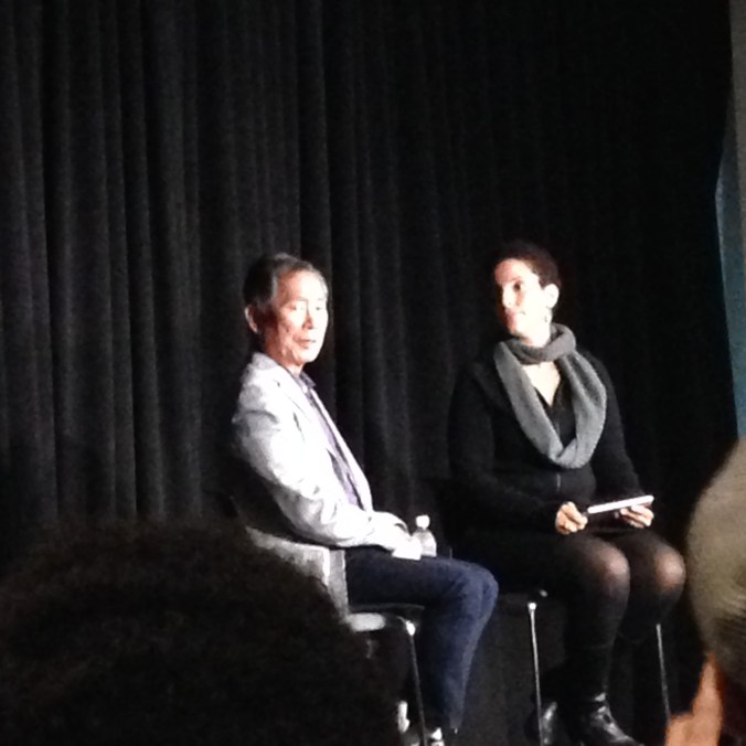 George Takei being interviewed for IMDB.