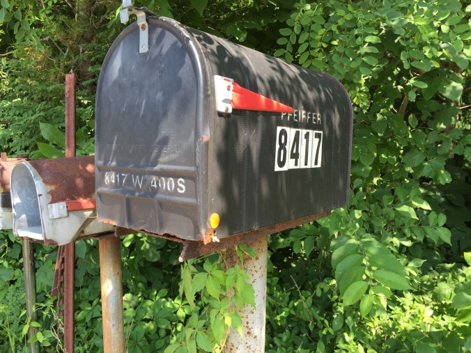 The mailbox, which is the only sign that we ever lived there. 